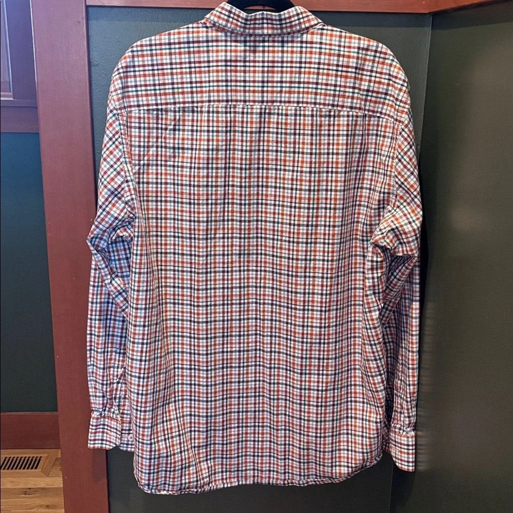 Johnston & Murphy Men’s XL Multi-Color Gingham/Plaid Long Sleeve 100% Cotton - Picture 6 of 10